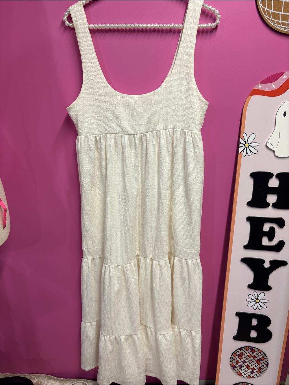 Fp Beach Free People Ivory White Reel Love Boho Midi Maxi Dress - Picture 2 of 4